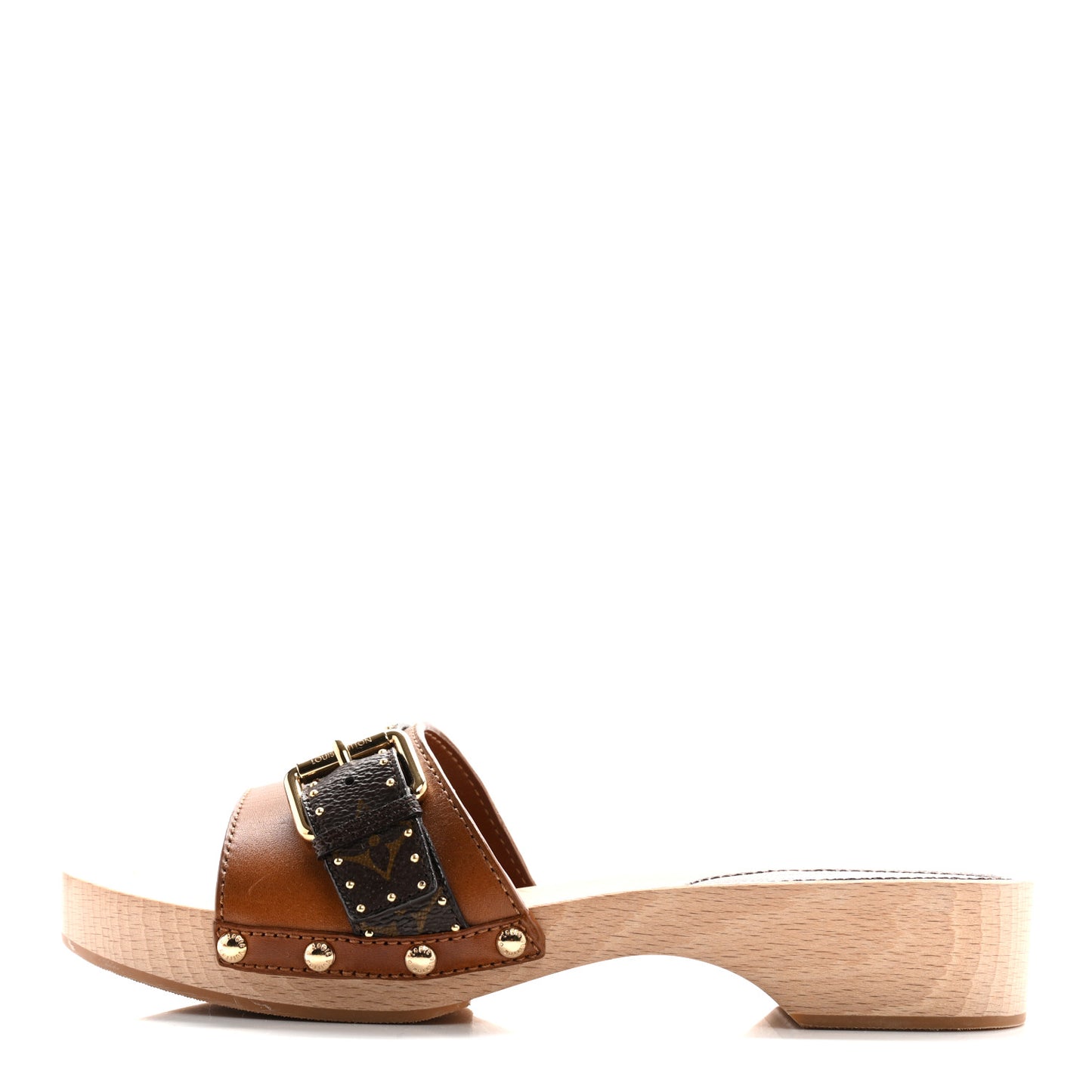 Calfskin Monogram Cottage Mule 39 Cognac