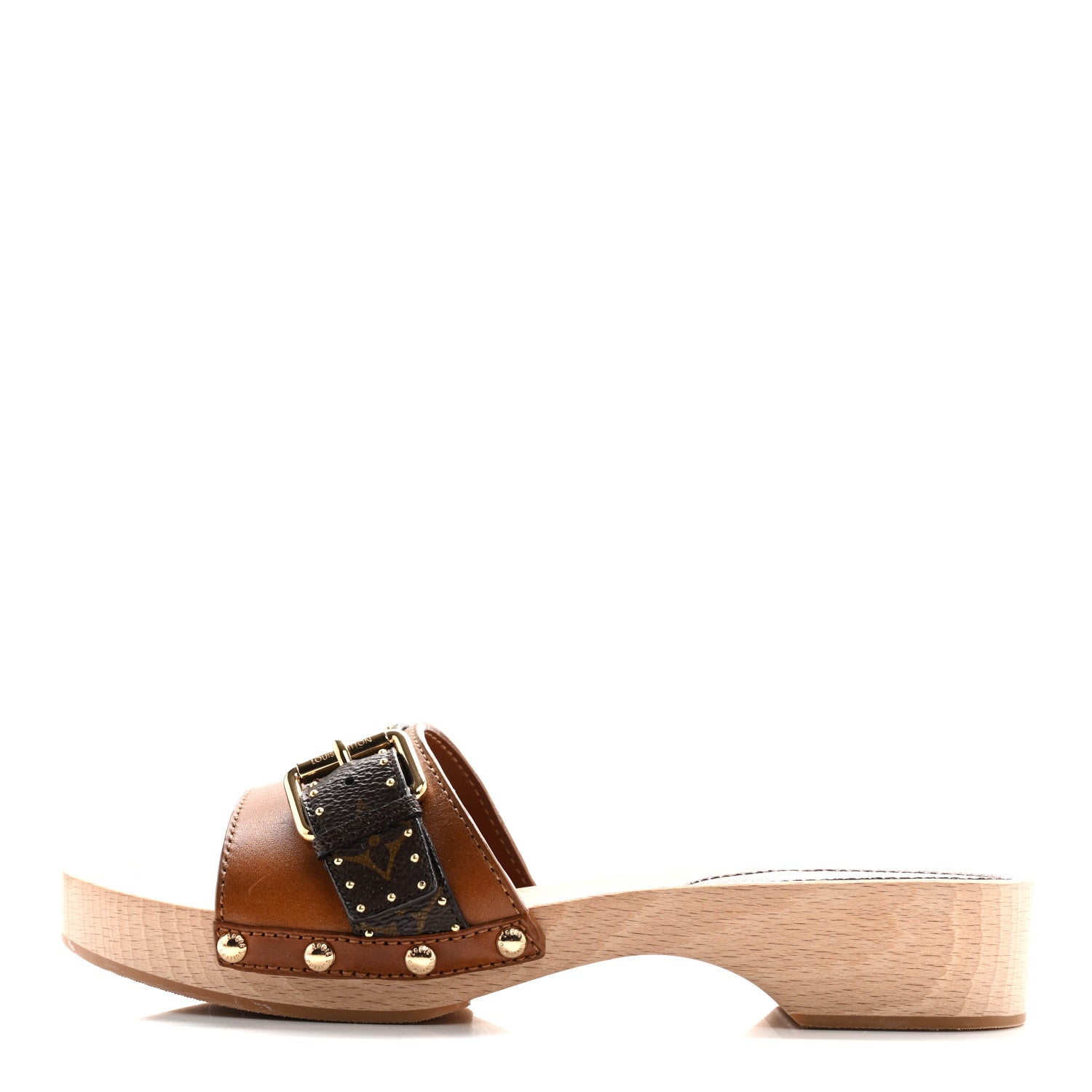 Louis Vuitton Calfskin Monogram Cottage Mule 39 Cognac 1 of 10