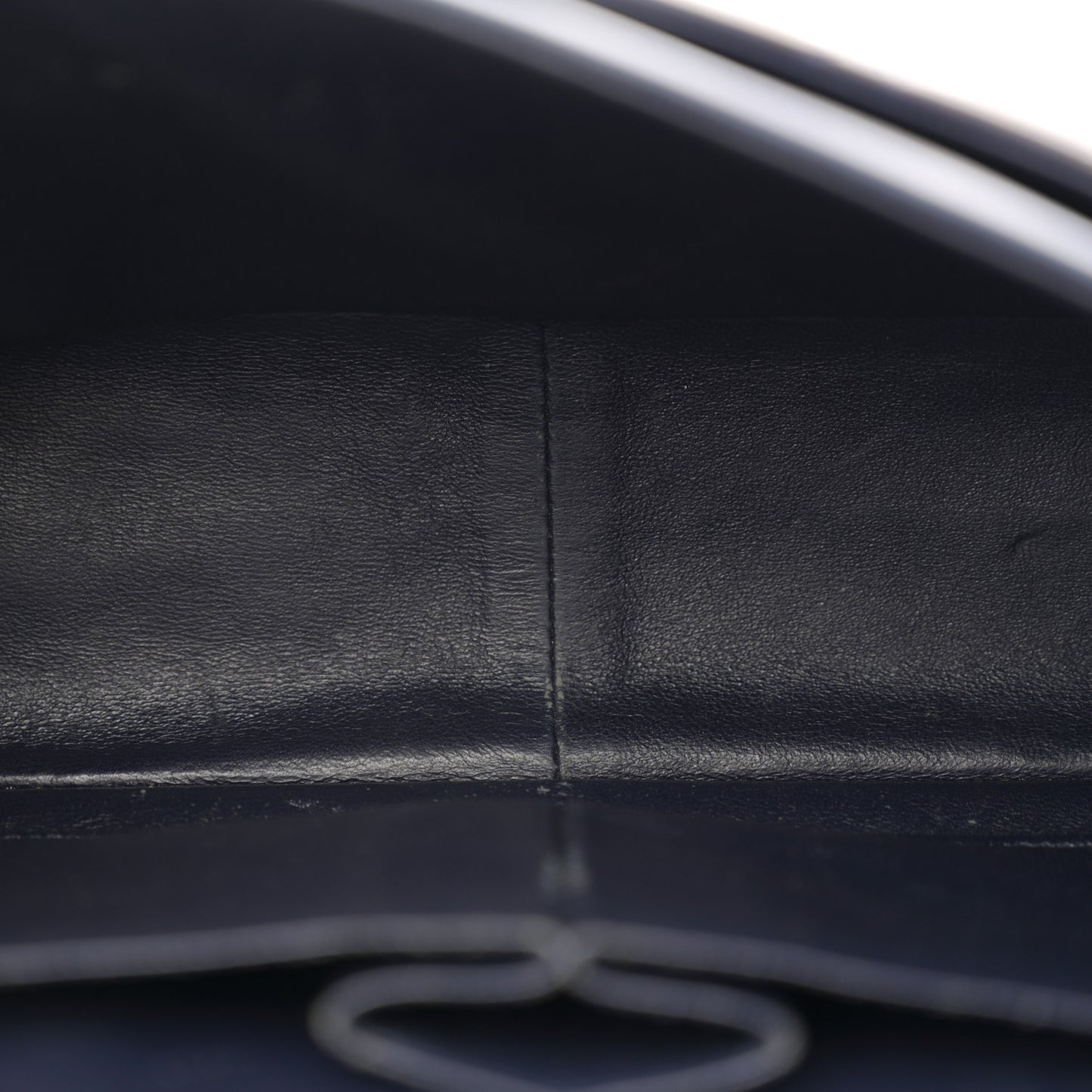 Lambskin Quilted Jumbo Double Flap Navy