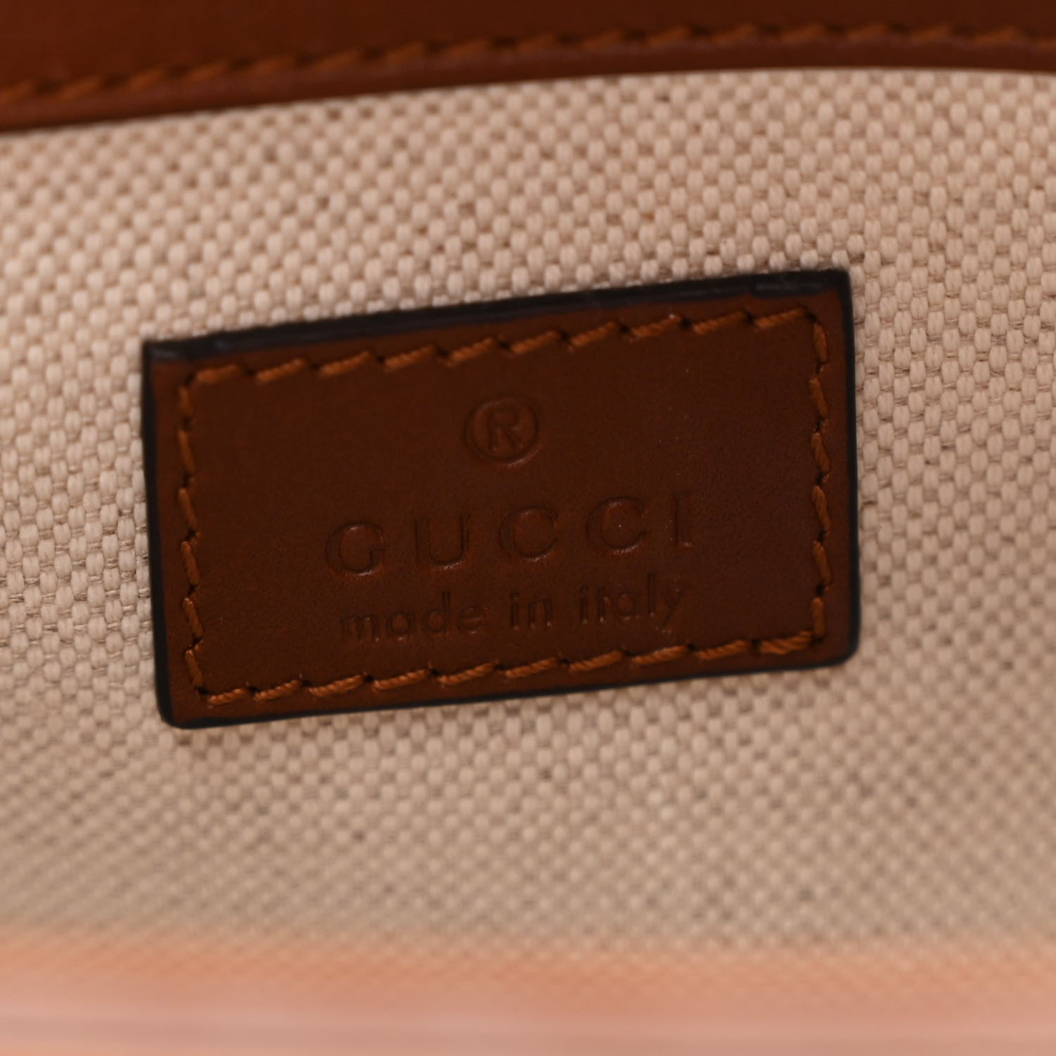 Gucci New Canvas Charisma Calfskin Crystal GG Monogram Mini Horsebit 1955 Shoulder Bag Camel Ebony 6 of 11