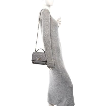 Chanel Caviar Quilted Small Business Affinity Flap Grey 2 of 10