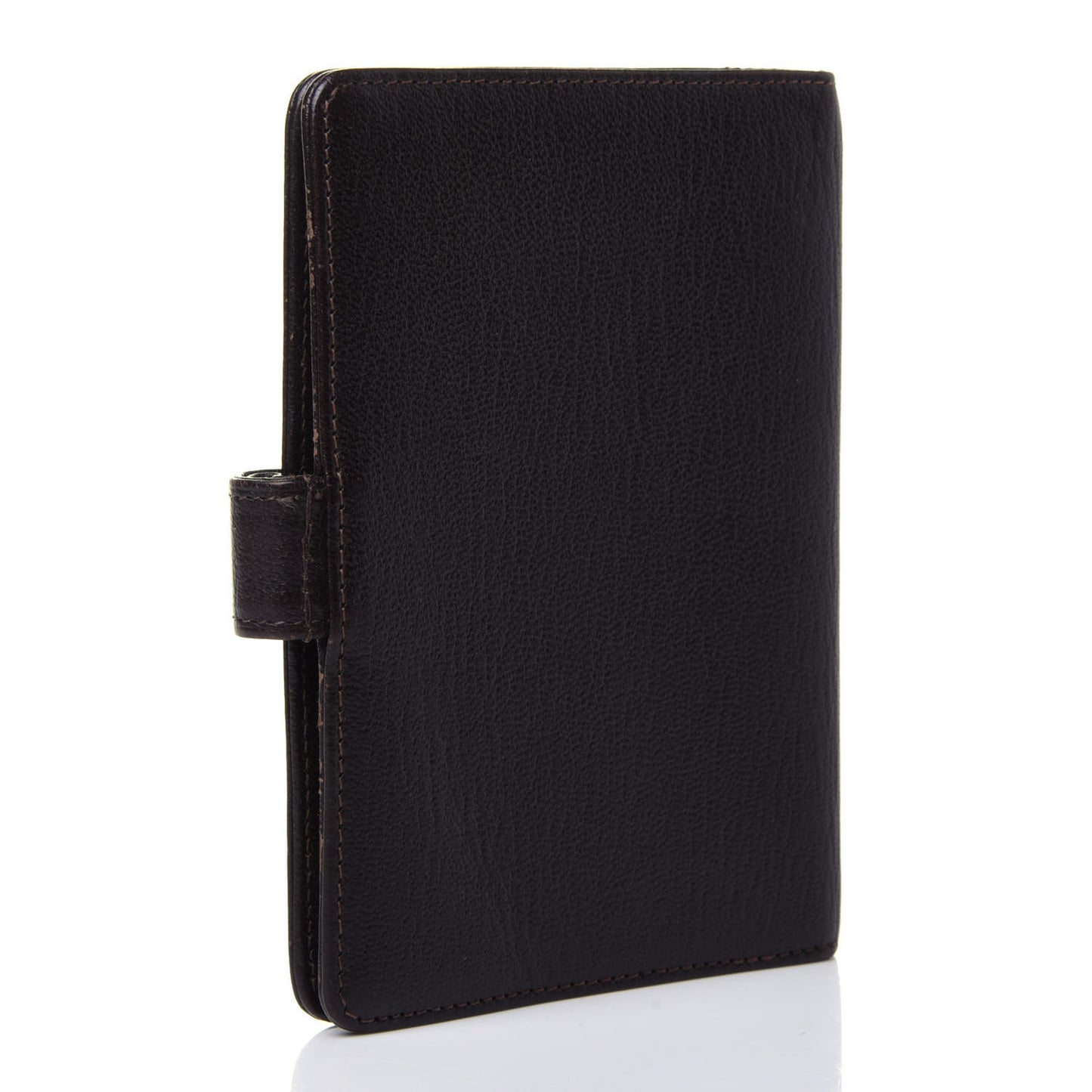 Goatskin Small Ring Agenda Planner Dark Brown