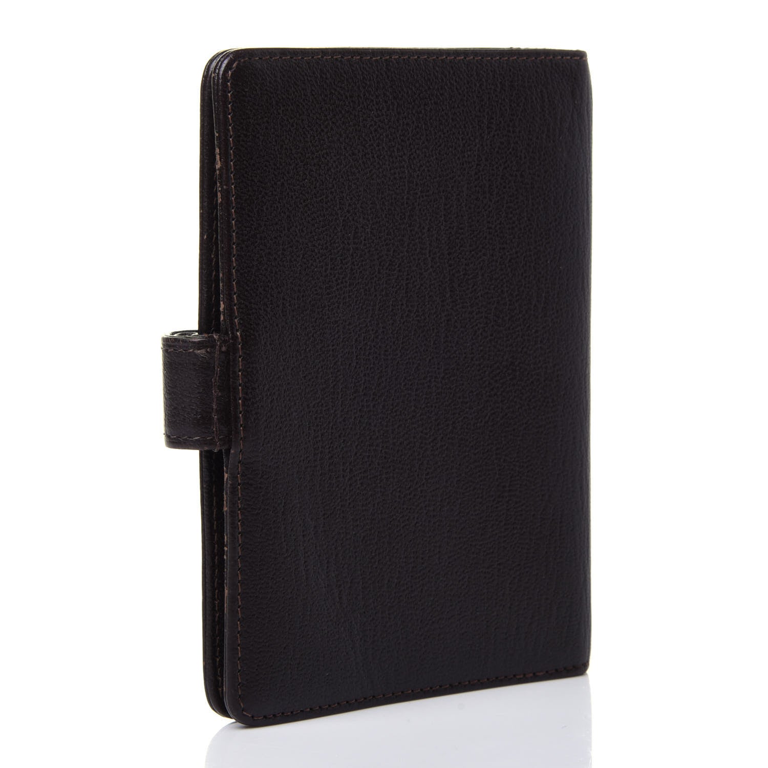 Chanel Goatskin Small Ring Agenda Planner Dark Brown 2 of 4