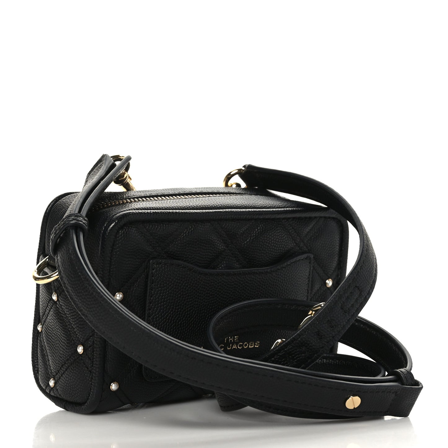 Calfskin Quilted Pearl The Softshot 17 Crossbody Black