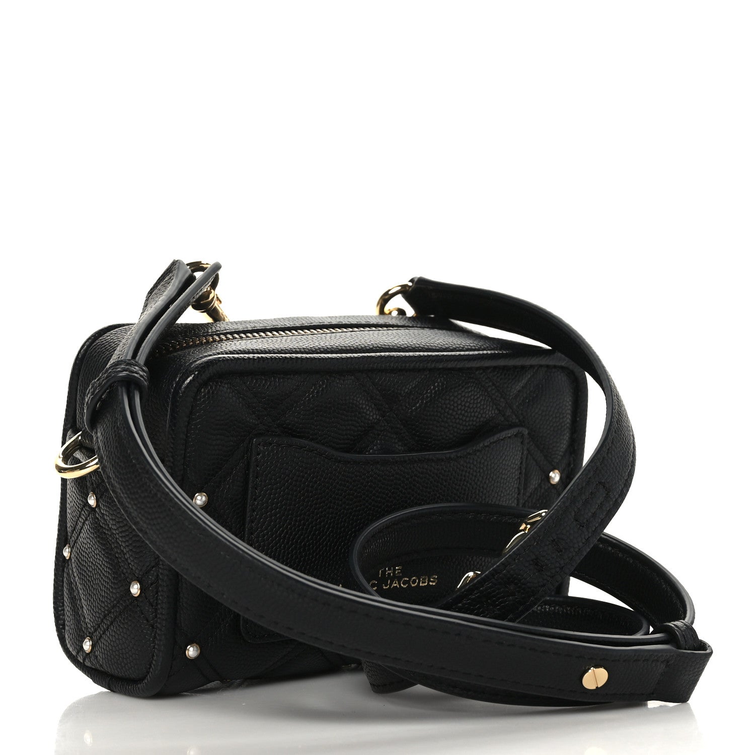 Marc Jacobs Calfskin Quilted Pearl The Softshot 17 Crossbody Black 2 of 8