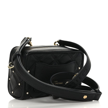 Marc Jacobs Calfskin Quilted Pearl The Softshot 17 Crossbody Black 2 of 8