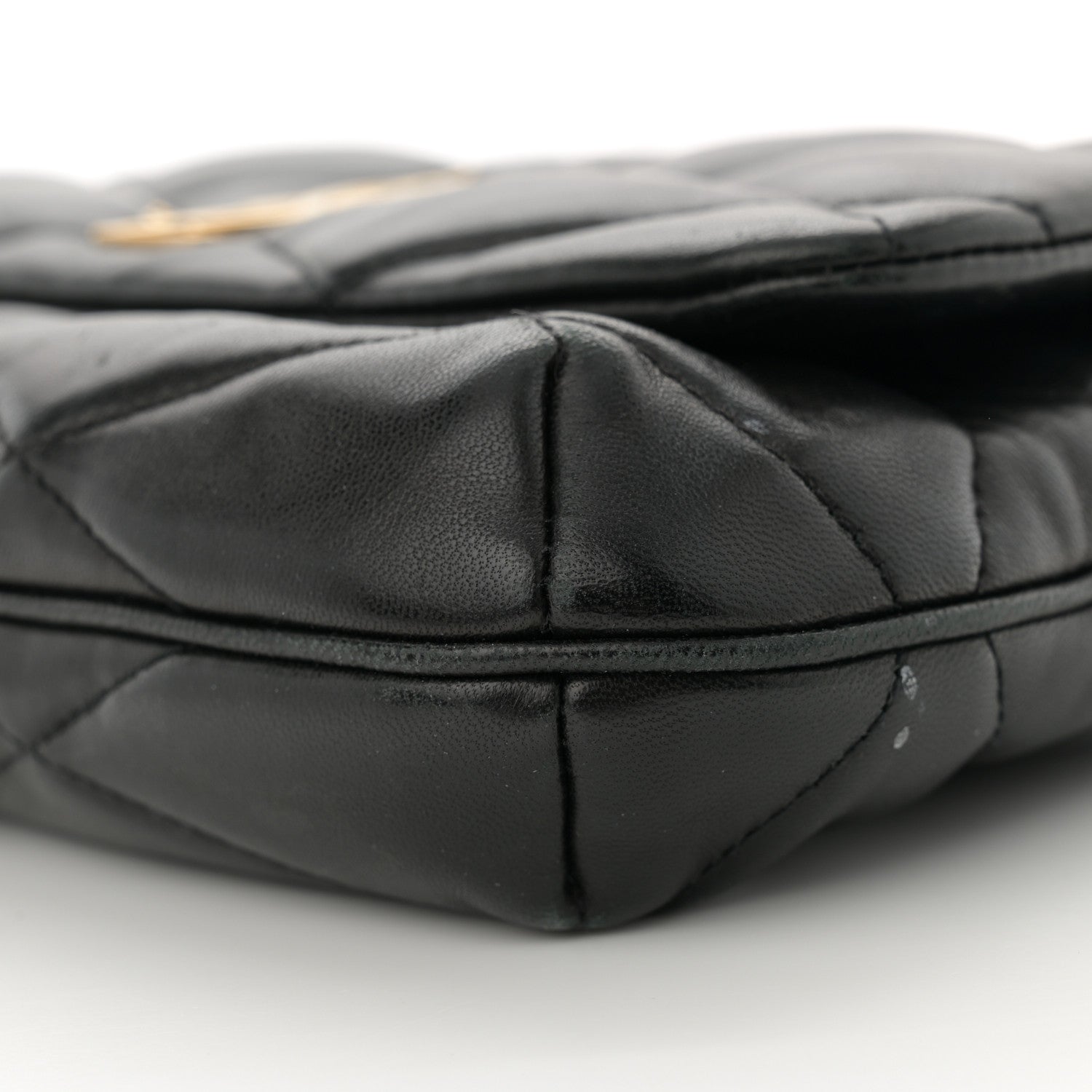 Saint Laurent Lambskin Quilted Le 57 Diamond Shoulder Bag Black 10 of 14