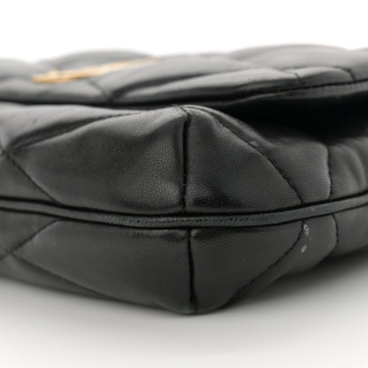 Saint Laurent Lambskin Quilted Le 57 Diamond Shoulder Bag Black 10 of 14