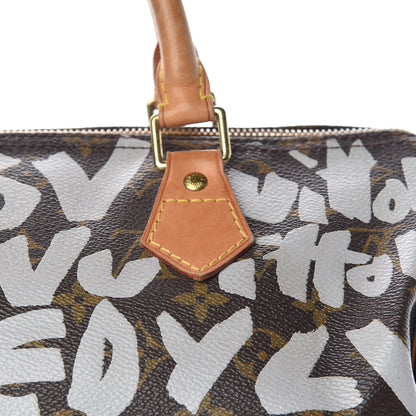 Louis Vuitton Monogram Graffiti Speedy 30 Silver 11 of 26