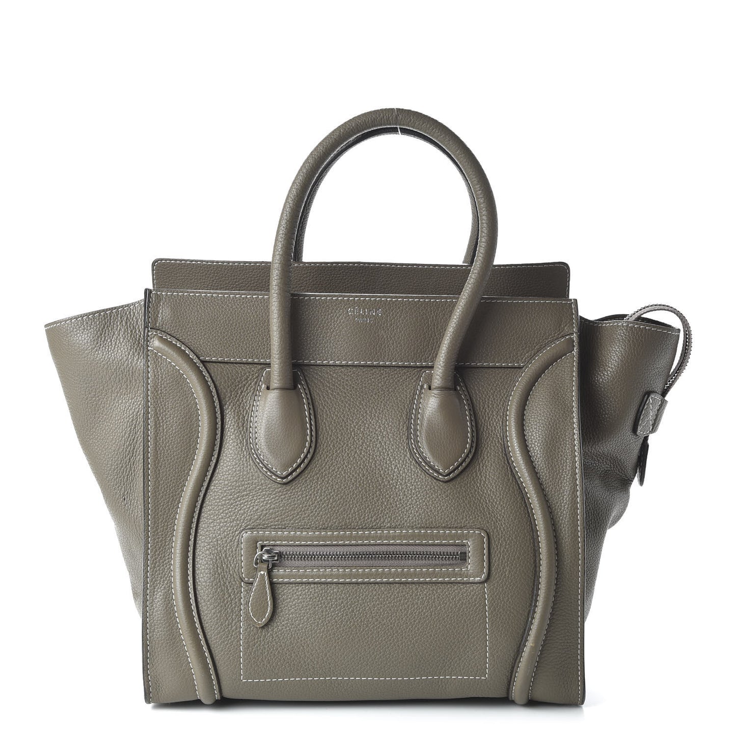 Pebbled Calfskin Mini Luggage Souris
