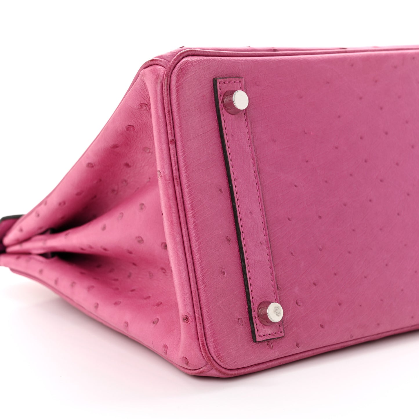 Ostrich Birkin 30 Rose Pourpre