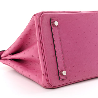 Hermes Ostrich Birkin 30 Rose Pourpre 9 of 13