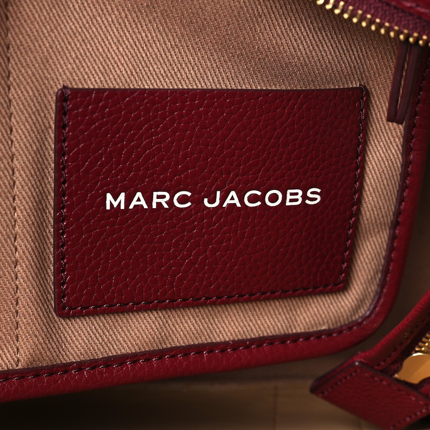 Marc Jacobs Grained Calfskin Medium The Tote Bag Cherry 6 of 8