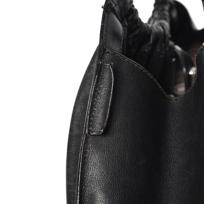 Gucci Calfskin Gathered Handbag Black 14 of 15
