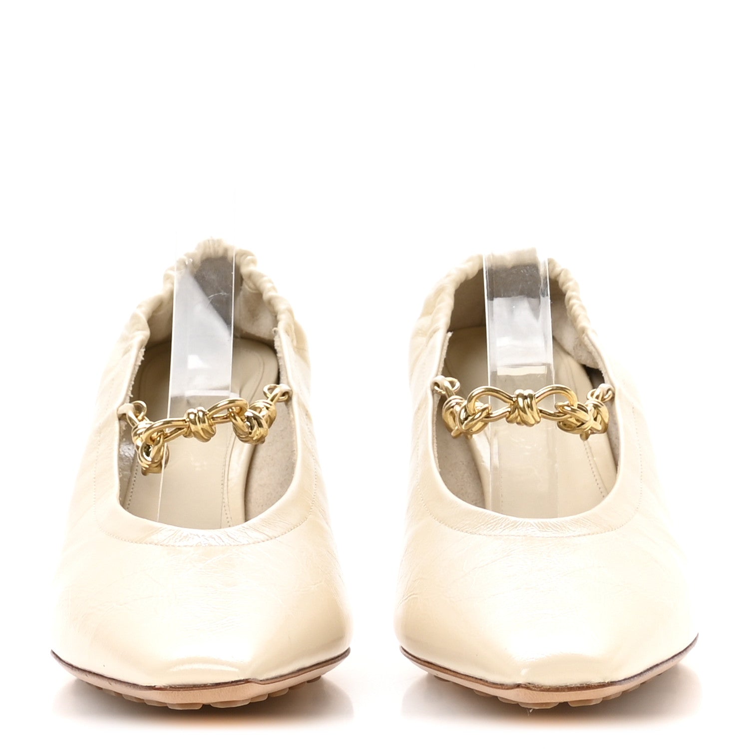 Bottega Veneta Crushed Nappa Melbourne Pumps 39 Sea Salt 3 of 8