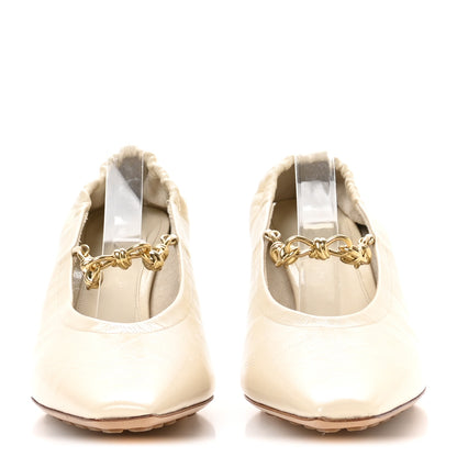 Bottega Veneta Crushed Nappa Melbourne Pumps 39 Sea Salt 3 of 8