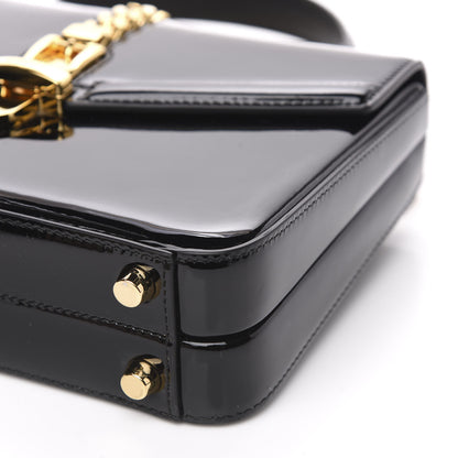Gucci Mousse Top Patent Mini Sylvie 1969 Top Handle Bag Black 9 of 9