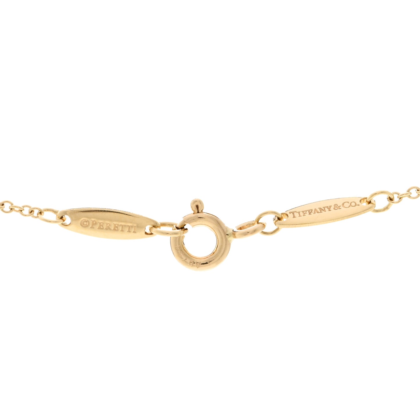 18K Yellow Gold Diamond .33ct Elsa Peretti Diamonds by the Yard Pendant Necklace