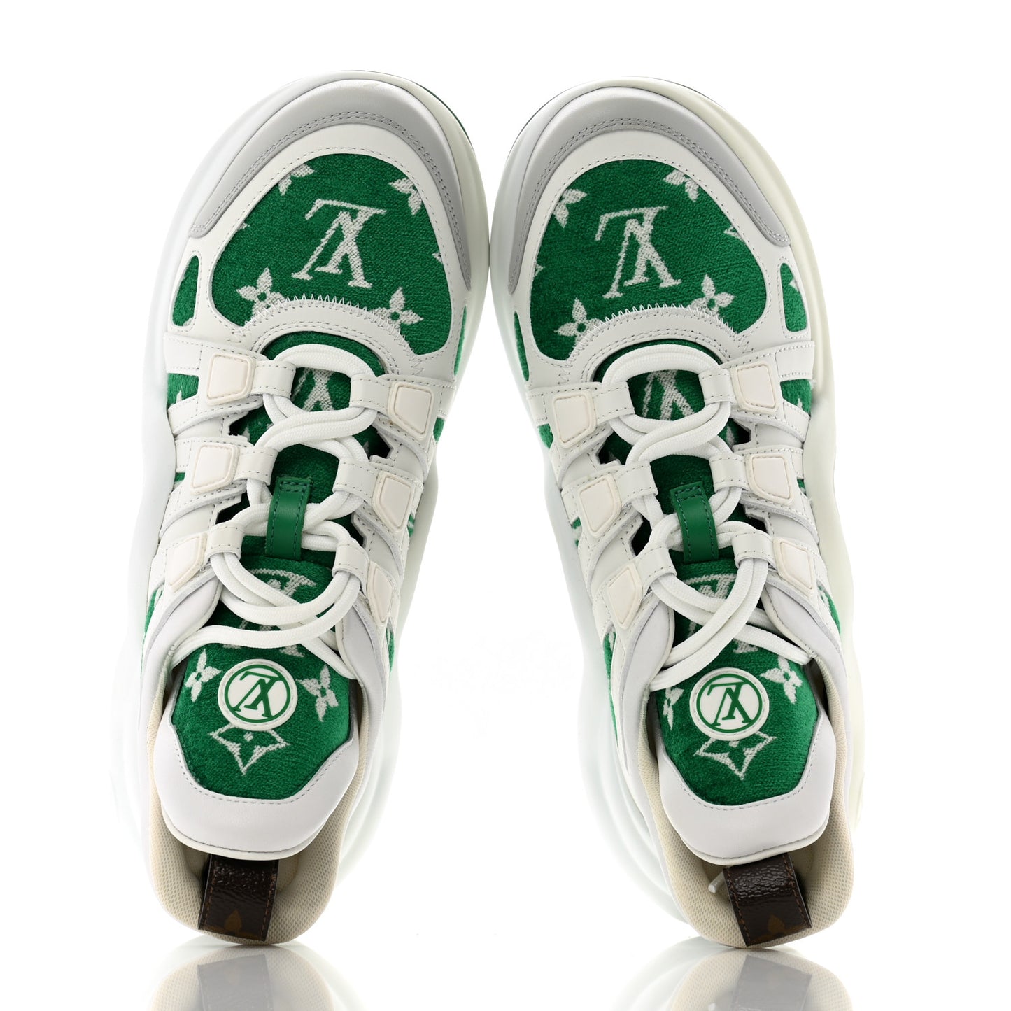 Jacquard Velvet Monogram LV Archlight Sneakers 37 White Vert