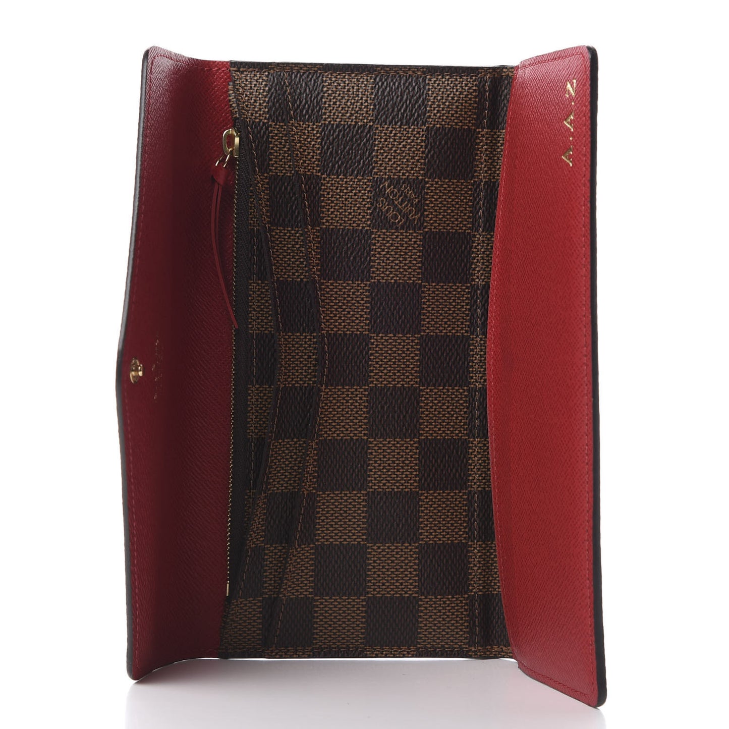 Damier Ebene Josephine Wallet Red