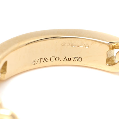 Tiffany 18K Yellow Gold Diamond Micro Link Ring 49 5 4 of 5
