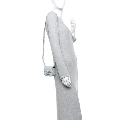 Celine Shiny Calfskin Mini Claude Soft Blue 2 of 10