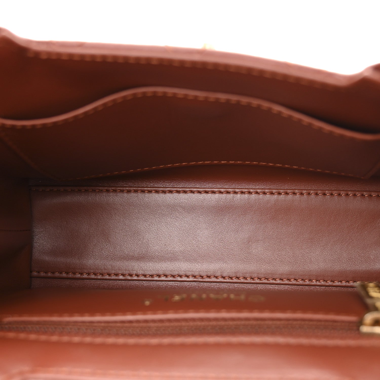 Chanel Shiny Aged Calfskin Quilted Nano Kelly Shopper Brown 5 of 11