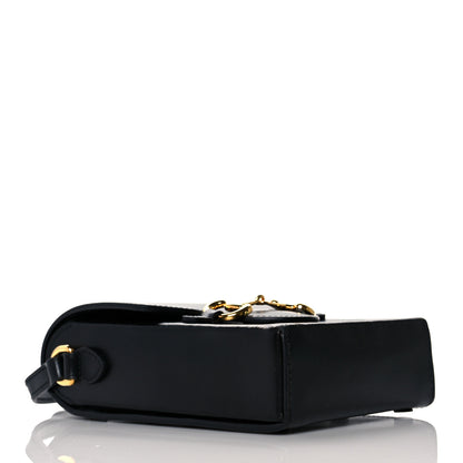 Gucci Boarded Plutone Calfskin Mini Horsebit 1955 Crossbody Bag Black 4 of 11