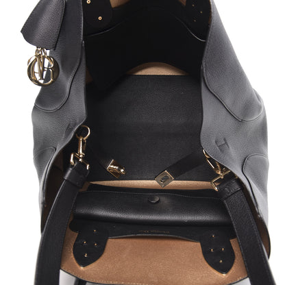 Christian Dior Supple Grained Calfskin Large Open Bar Tote Black 5 of 10