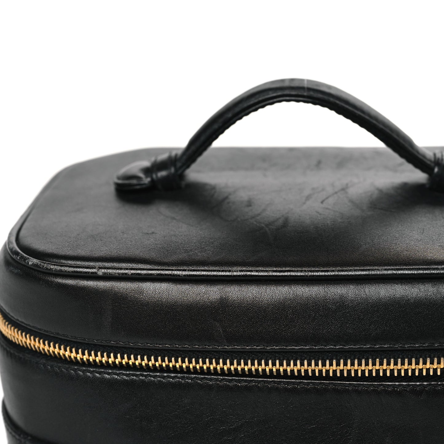 Lambskin Vanity Cosmetic Case Black