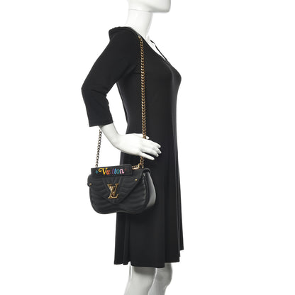 Louis Vuitton Calfskin New Wave Chain MM Black 2 of 13
