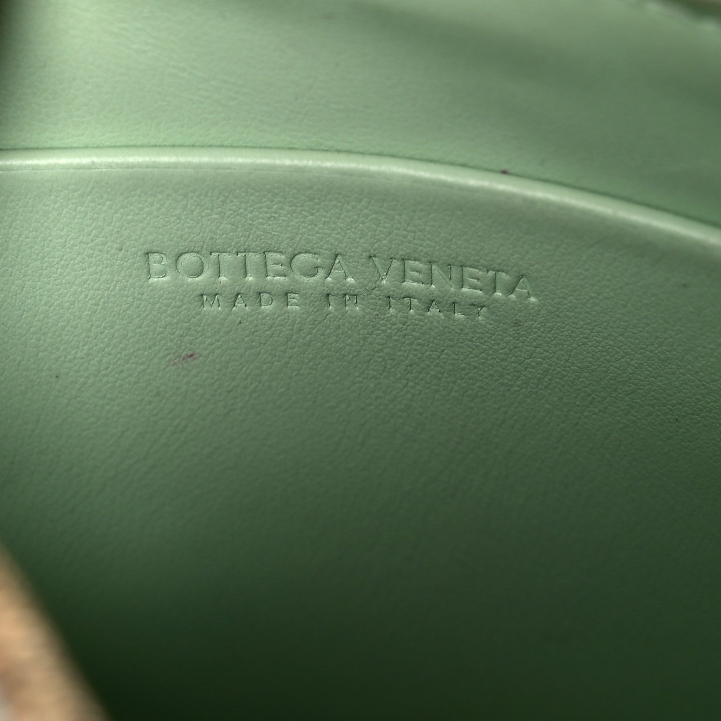 Nappa Intrecciato Small Beauty Pouch Fresh Mint