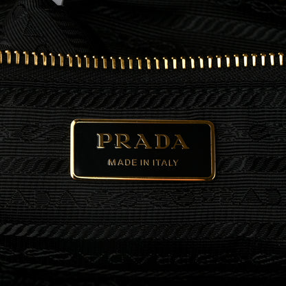 Prada Re-Nylon Impunturato Saffiano Triangle Stitched Re-Edition 1995 Chaine Large Shoulder Bag Black 6 of 10