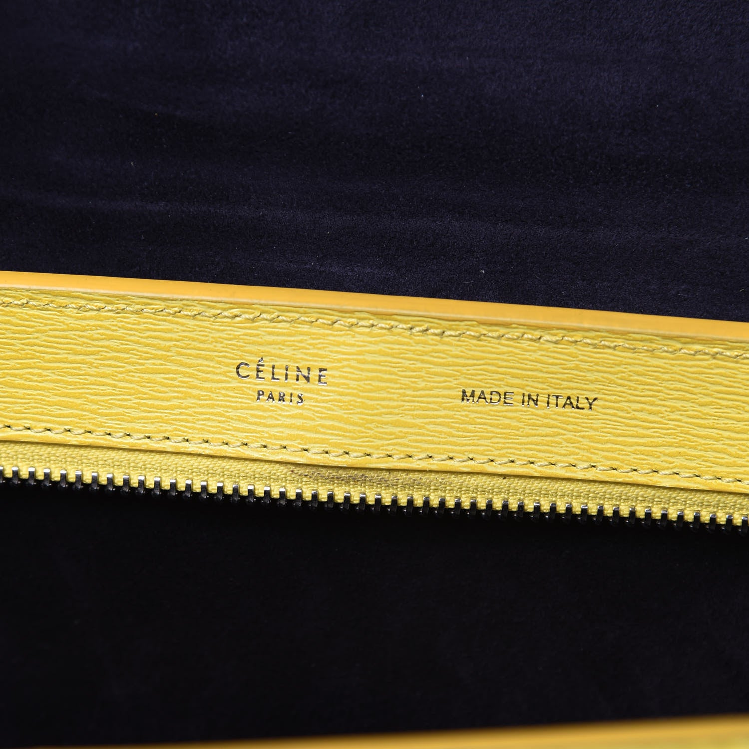 Celine Liege Calfskin Small Trapeze Fluo Yellow 6 of 16