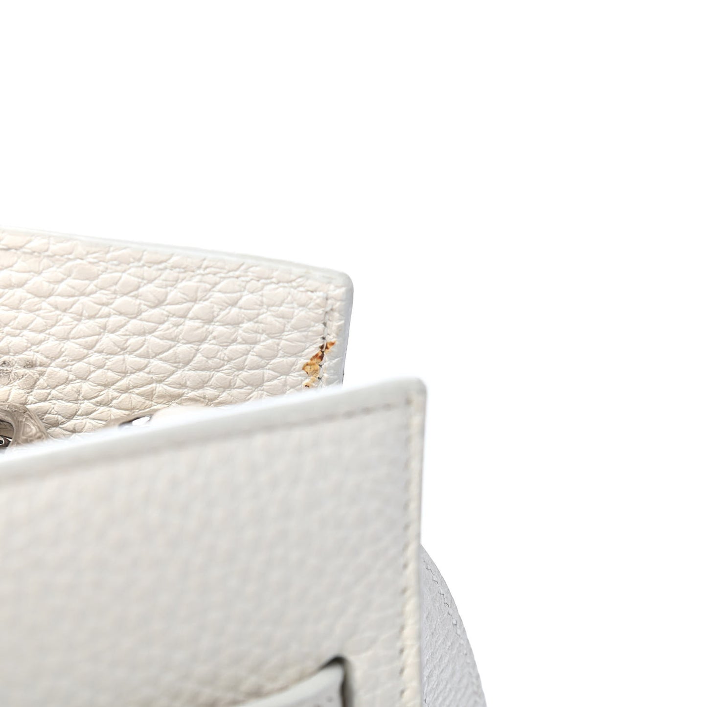 Grained Calfskin Small Sac De Jour Dove White