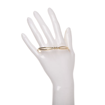David Yurman 18K Yellow Gold Continuance Center Twist Bracelet 2 of 4