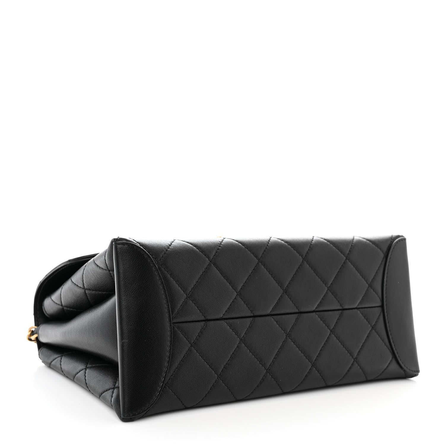 Chanel Lambskin Quilted Large Trendy Spirit Top Handle Bag Black 5 of 11