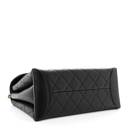 Chanel Lambskin Quilted Large Trendy Spirit Top Handle Bag Black 5 of 11