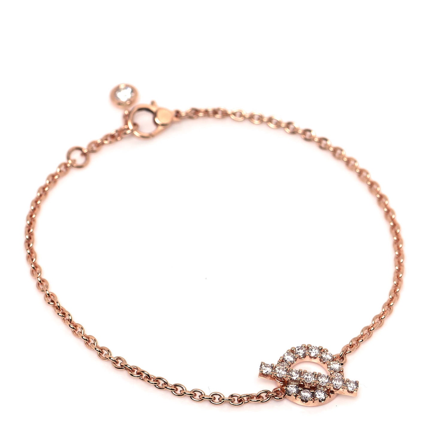 18K Rose Gold Diamond Finesse Bracelet LG