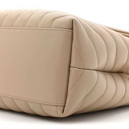 Saint Laurent Calfskin Y Quilted Monogram Medium Loulou Chain Satchel Dark Beige 9 of 10