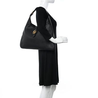 Gucci Goatskin Large Aphrodite Shoulder Bag Black 2 of 14