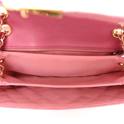 Chanel Patent Goatskin Quilted Small 3 Pocket Accordion Flap Pink 5 of 11