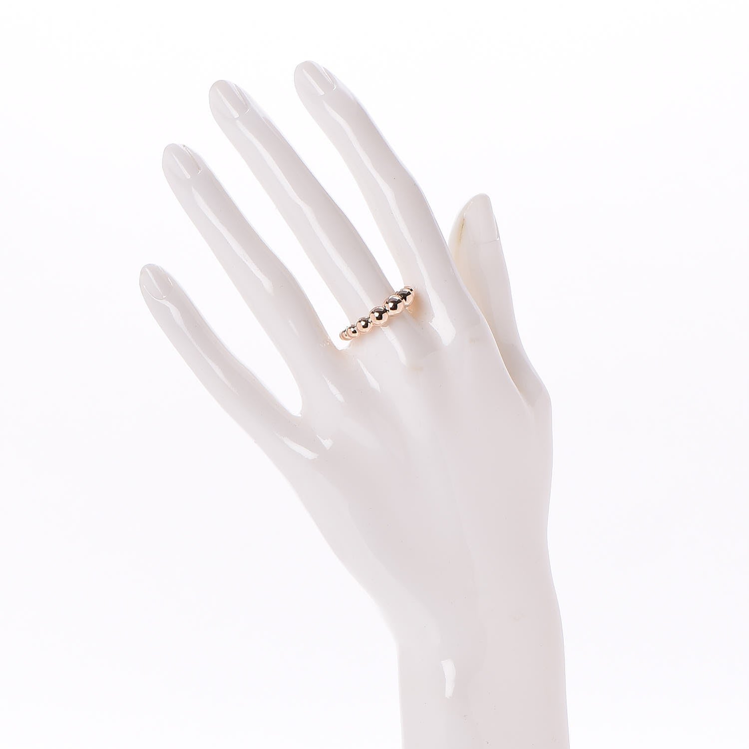 Van Cleef & Arpels 18K Rose Gold Perlee Pearls of Gold Variation Ring 53 6.5 2 of 7