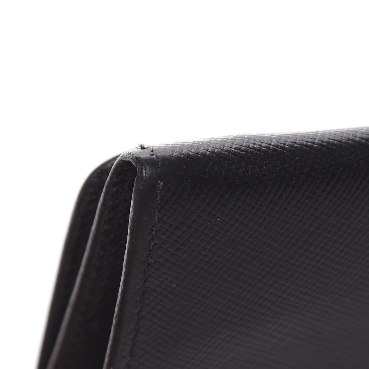 Saffiano Metal Continental Flap Wallet Black