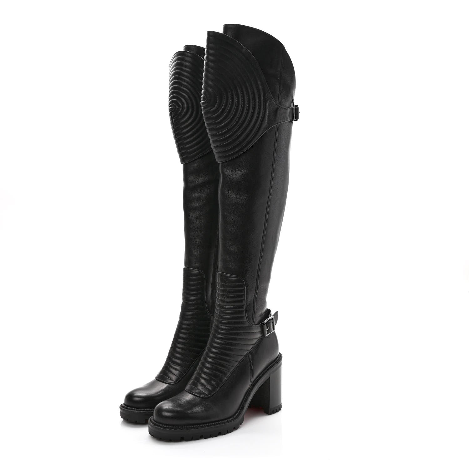 Christian Louboutin Calfskin Mad Maxime 70 Calf Boots 36 Black 3 of 8
