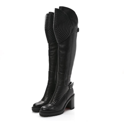 Christian Louboutin Calfskin Mad Maxime 70 Calf Boots 36 Black 3 of 8
