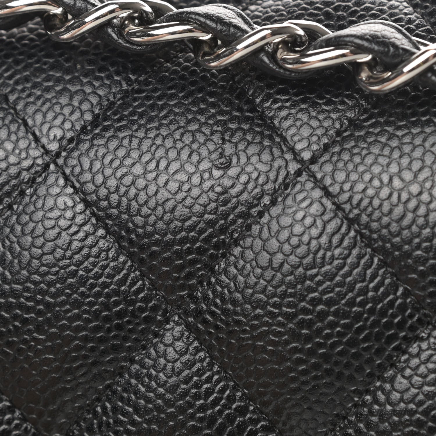 Chanel Caviar Quilted Jumbo Double Flap Black 15 of 16