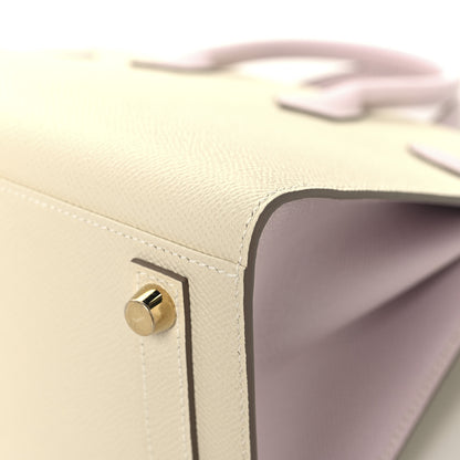 Hermes Epsom Horseshoe Birkin Sellier 25 Craie Mauve Pale 12 of 13