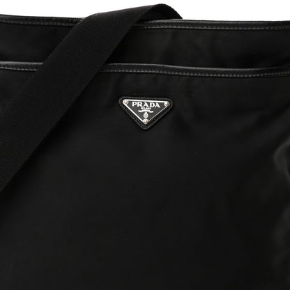 Prada Nylon Flat Messenger Bag Black 7 of 9