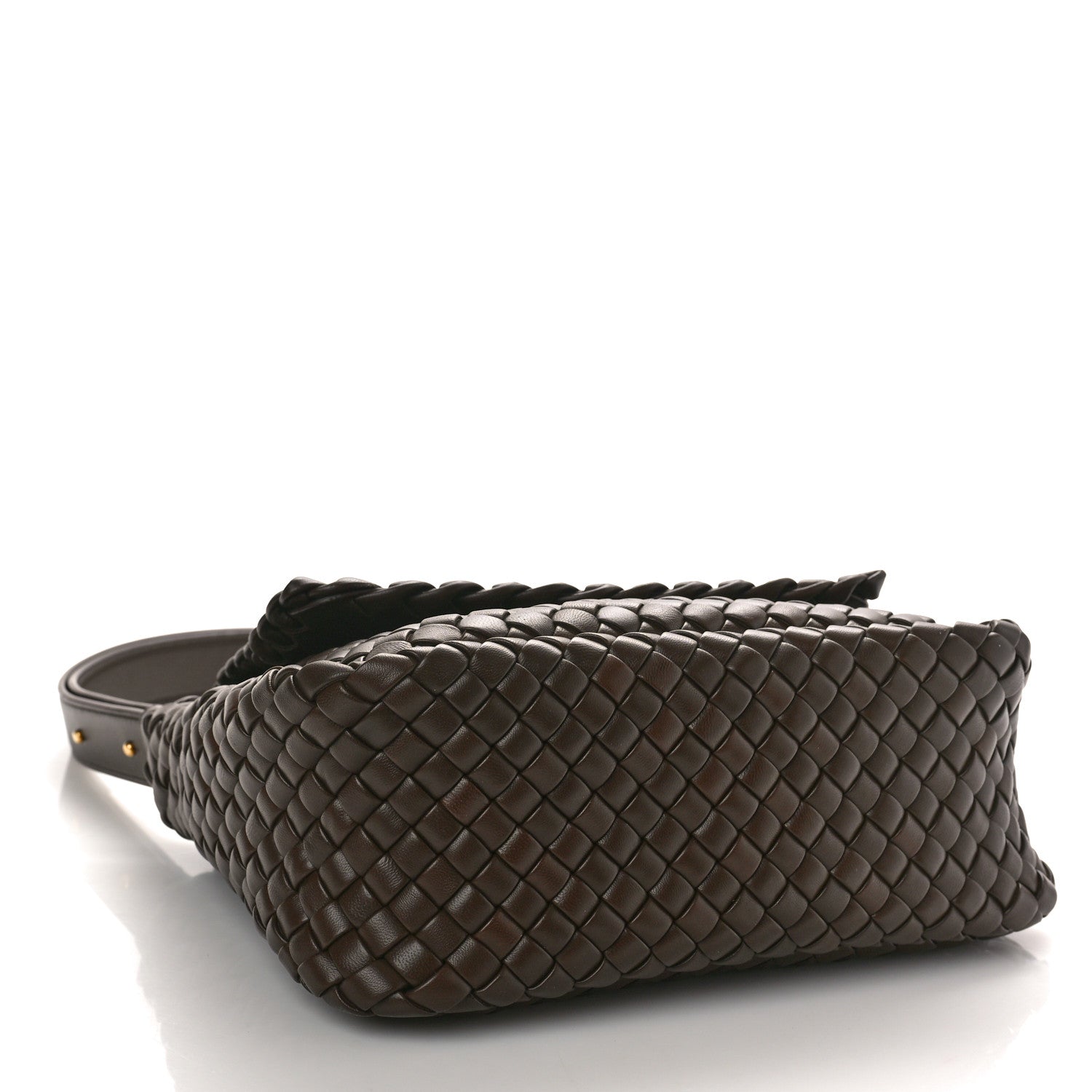Bottega Veneta Nappa Intreccicio Padded Small Cobble Shoulder Bag Light Brown 4 of 10